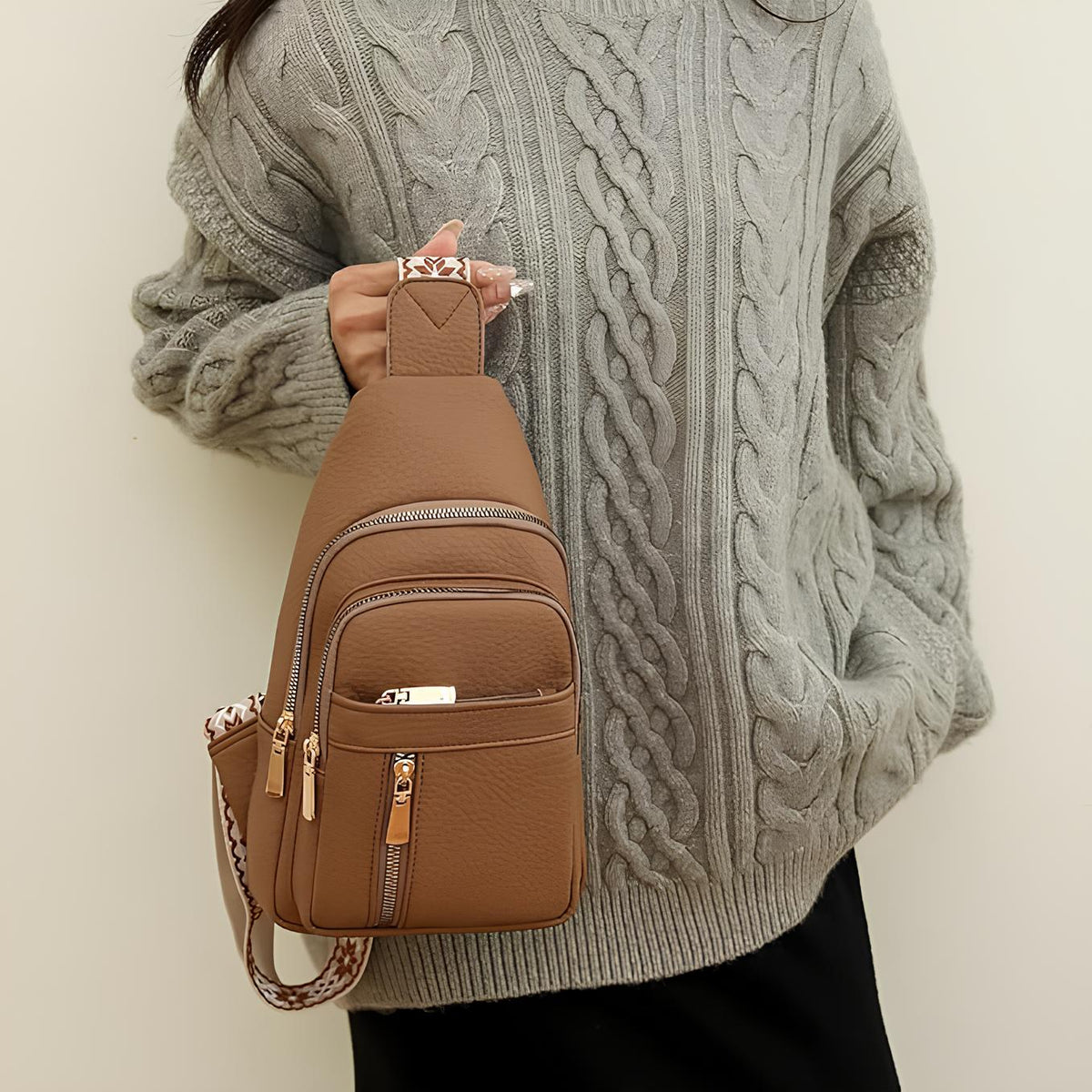 Women's Geometric Pattern Crossbody Bag