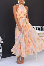 Women’s Halter Maxi Sleeveless Wedding Guest Dress
