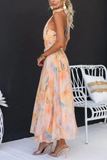 Women’s Halter Maxi Sleeveless Wedding Guest Dress