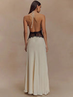 Women's Halter Neck Floor Length Maxi Dress
