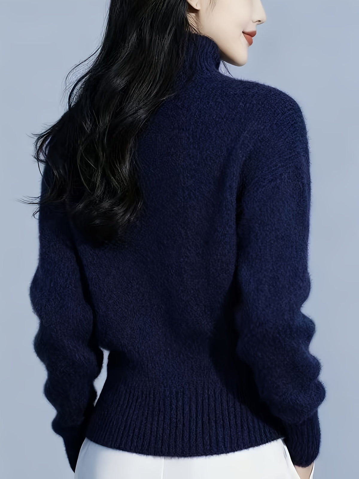 Women's High-Neck Button-Front Cardigan