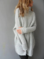 Women’s High Neck Long Sleeve Knit Sweater Tunic