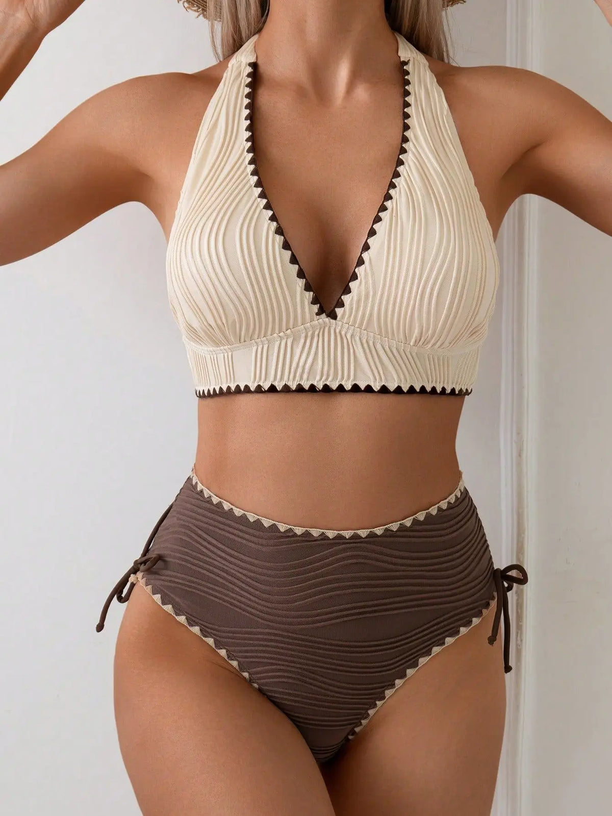 Women’s High Waisted Halter Bikini Set