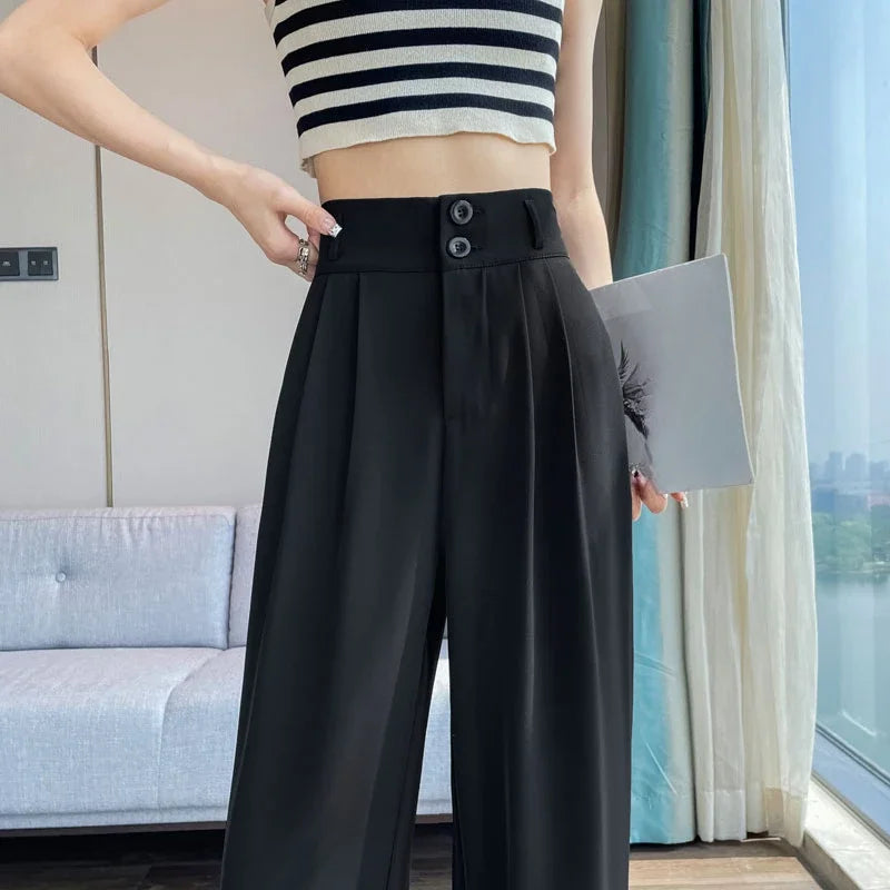 Women’s High Waisted Pleated Wide Leg Pants