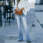 Women’s High Waisted Slim Flare Denim Jeans