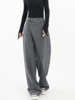 Women’s High Waisted Wrap Front Wide Leg Pants