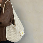 Women’s Hollow Weave Crochet Shoulder Beach Bag