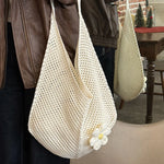 Women’s Hollow Weave Crochet Shoulder Beach Bag