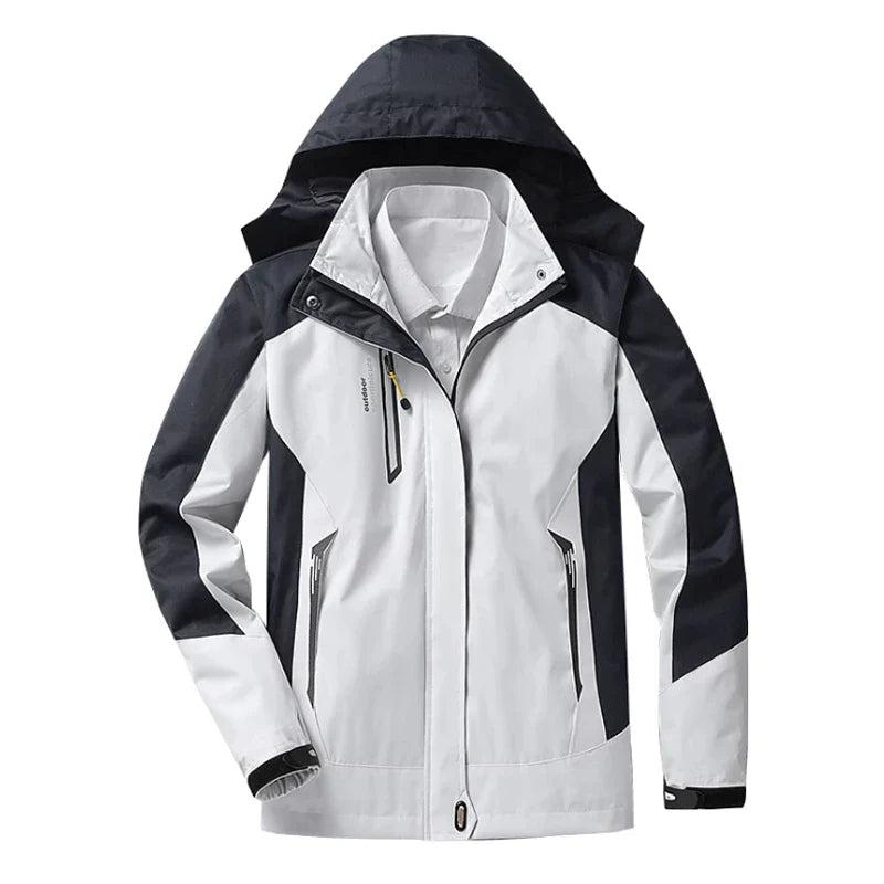 Women’s Hooded Color Block Windbreaker Rain Jacket