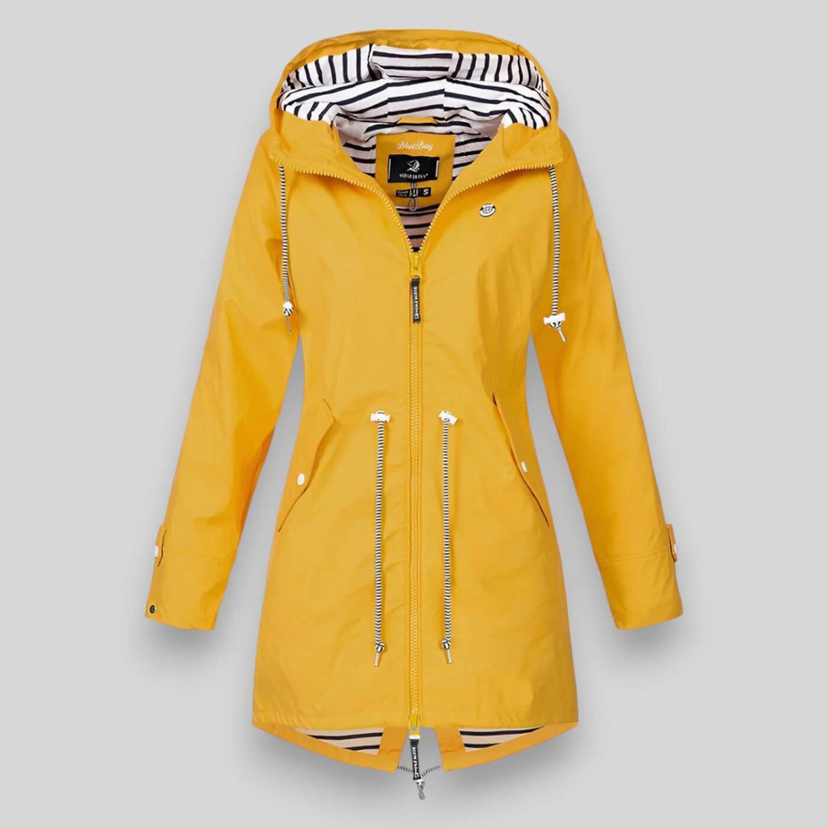 Women’s Hooded Windbreaker Rain Jacket with Zip Pockets