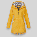 Women’s Hooded Windbreaker Rain Jacket with Zip Pockets