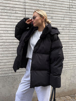 Women's Hooded Zip Front Puffer Jacket