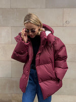 Women's Hooded Zip Front Puffer Jacket