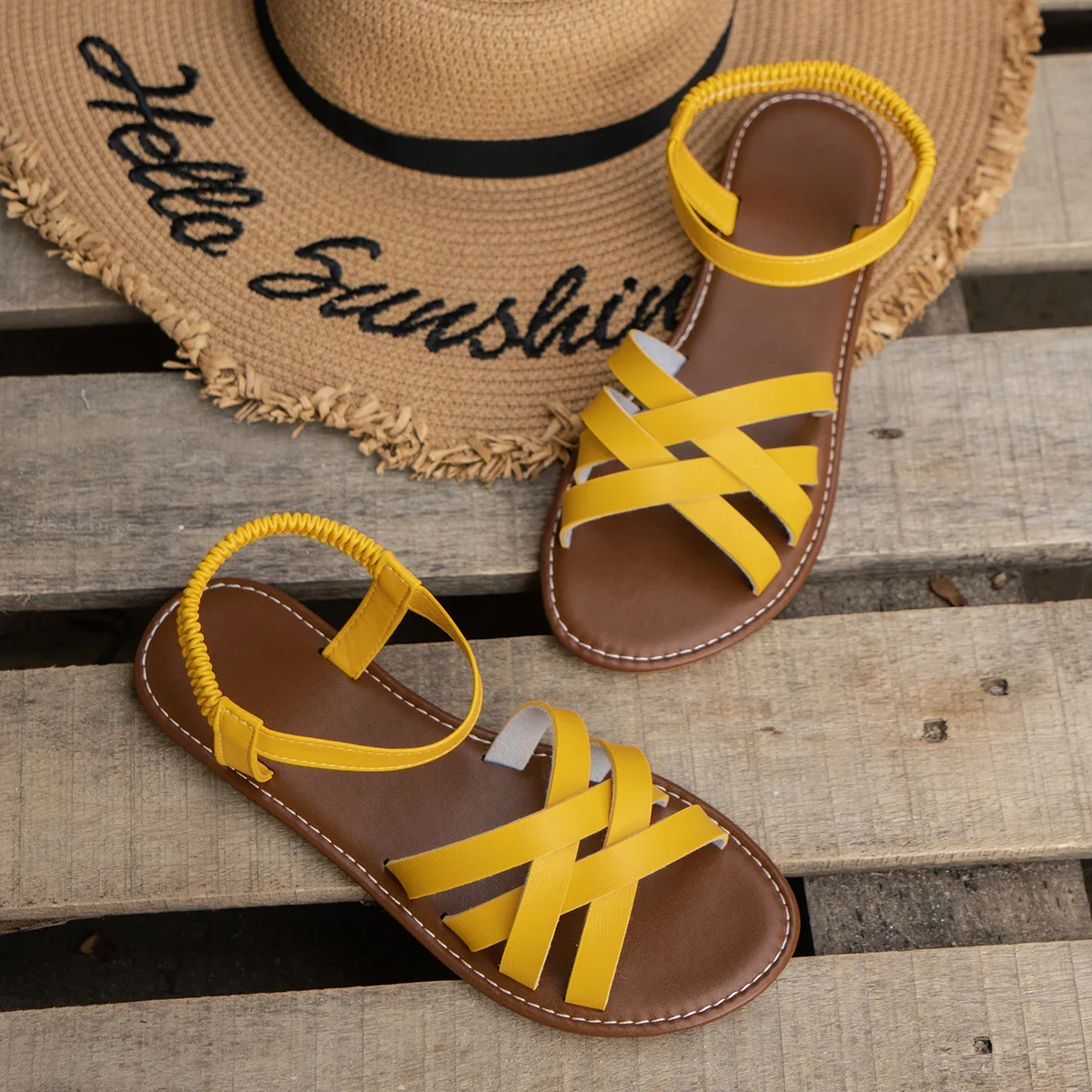 Women's Interlocking Multi-Strap Summer Sandals