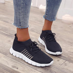 Women’s Knit Mesh Lace Up Sneakers
