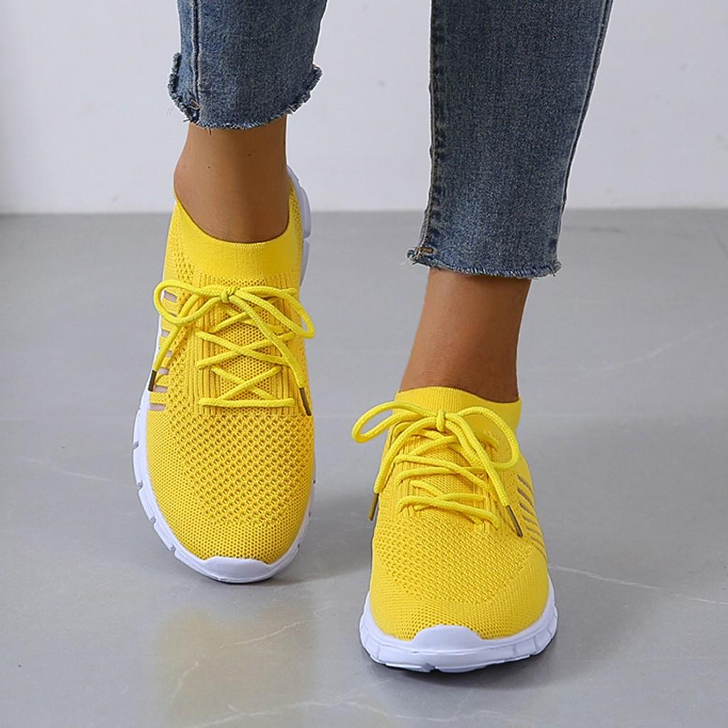 Women’s Knit Mesh Lace Up Sneakers