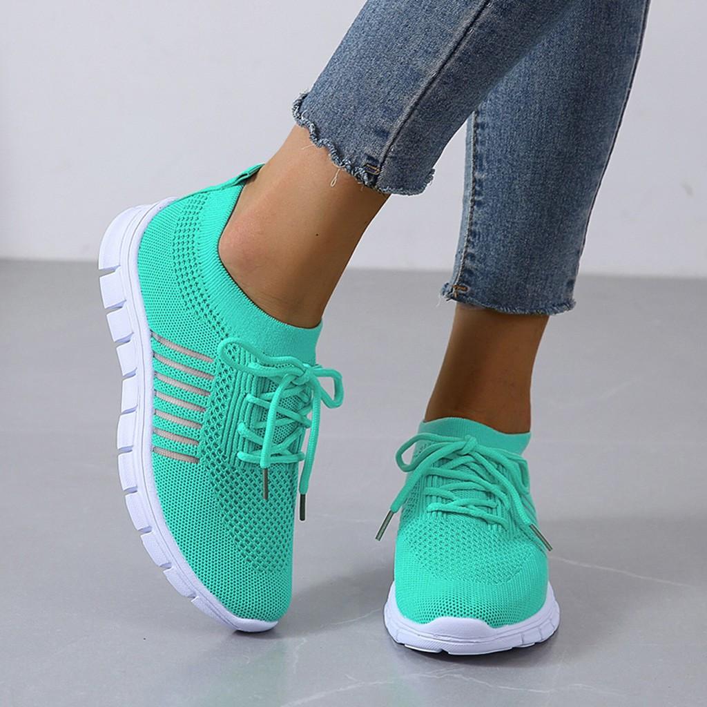 Women’s Knit Mesh Lace Up Sneakers