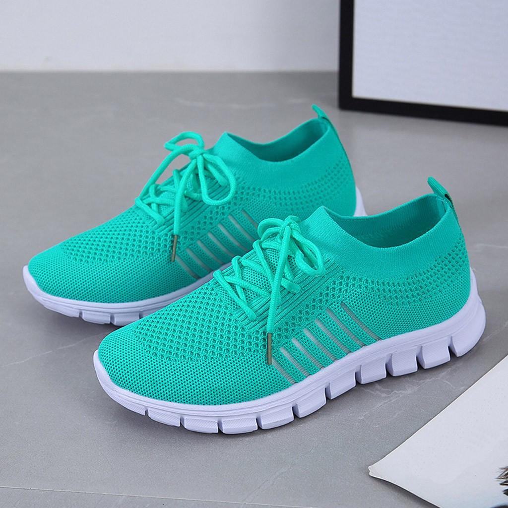 Women’s Knit Mesh Lace Up Sneakers