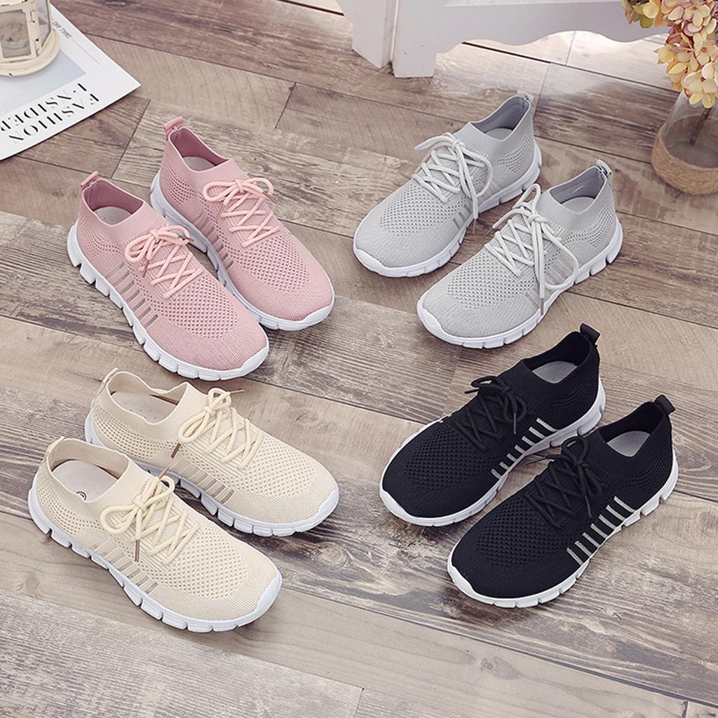 Women’s Knit Mesh Lace Up Sneakers