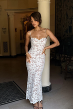 Women’s Lace Spaghetti Strap Maxi Dress