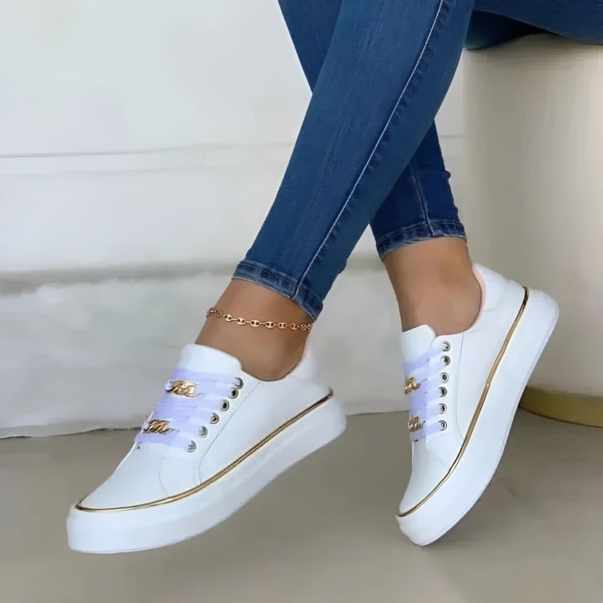 Women's Lace Up Platform Sneakers