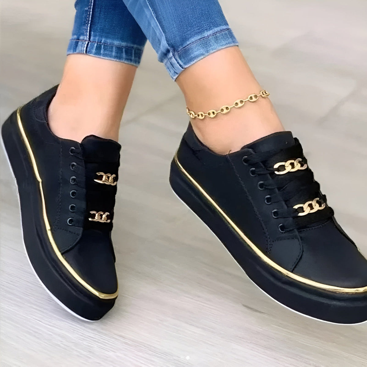 Women's Lace Up Platform Sneakers