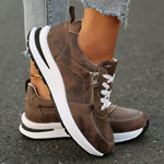 Women’s Lace Up Side Zipper Platform Sneakers
