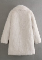 Women's Lapel Collar Long Sleeve Faux Fur Coat