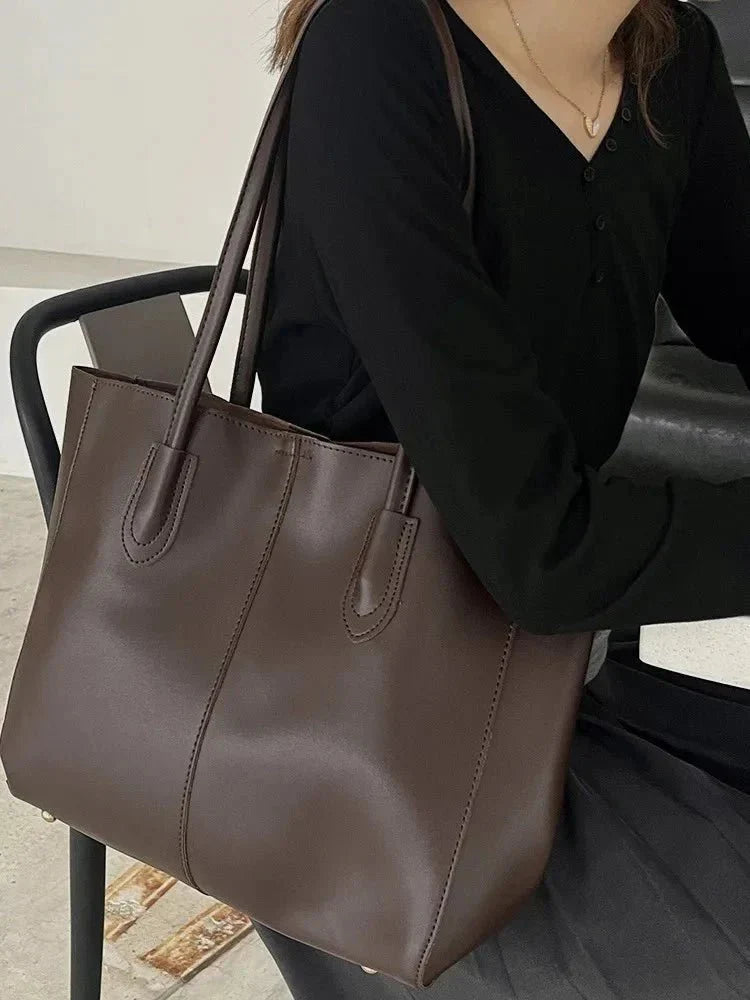 Women’s Large Structured Shoulder Tote Bag