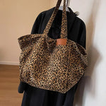 Women’s Leopard Print Large Shoulder Tote Bag
