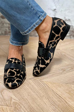 Women’s Leopard Print Loafers Slip-On Flats