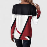 Women’s Long Sleeve Colorblock Crew Neck Sweater