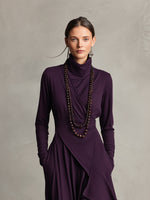 Women’s Long Sleeve Turtleneck Wrap Maxi Dress