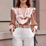 Women’s Long Sleeve V-Neck Blouse