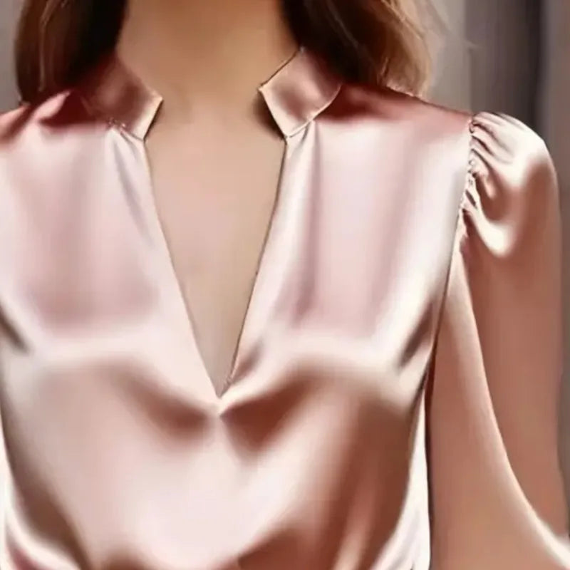 Women’s Long Sleeve V-Neck Blouse