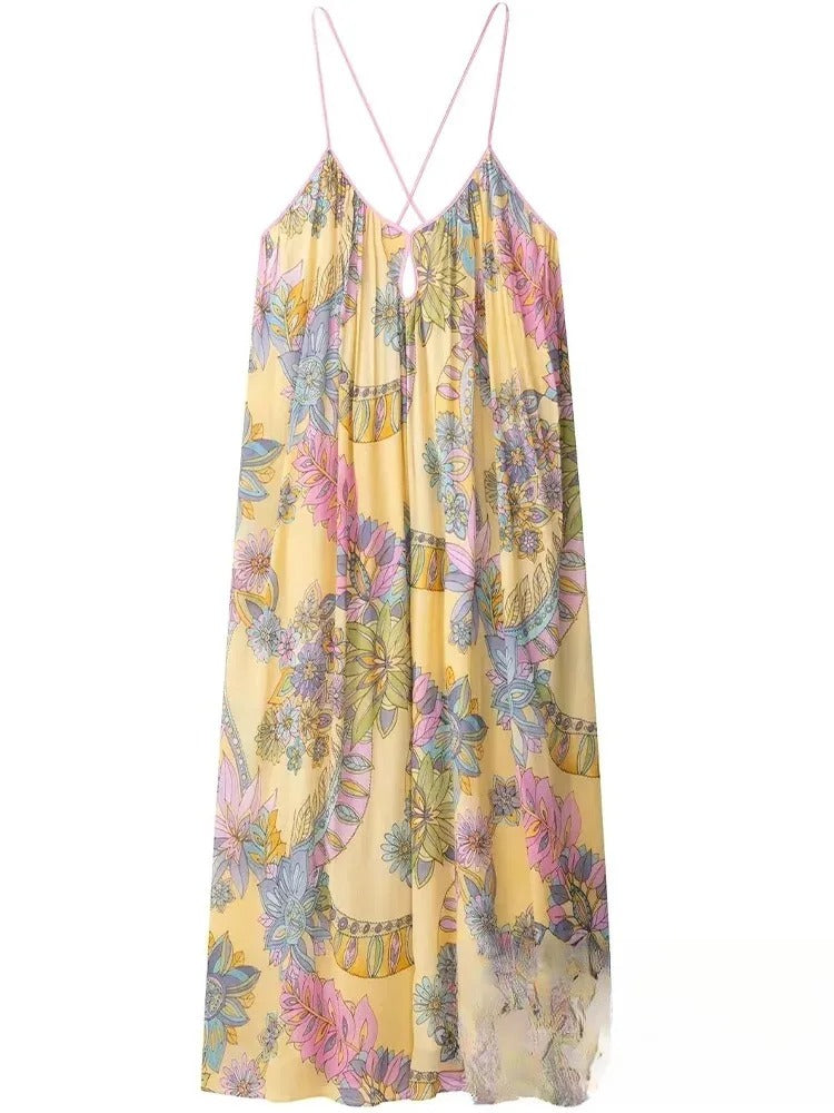 Women's Loose Fit Spaghetti Strap Maxi Sundress