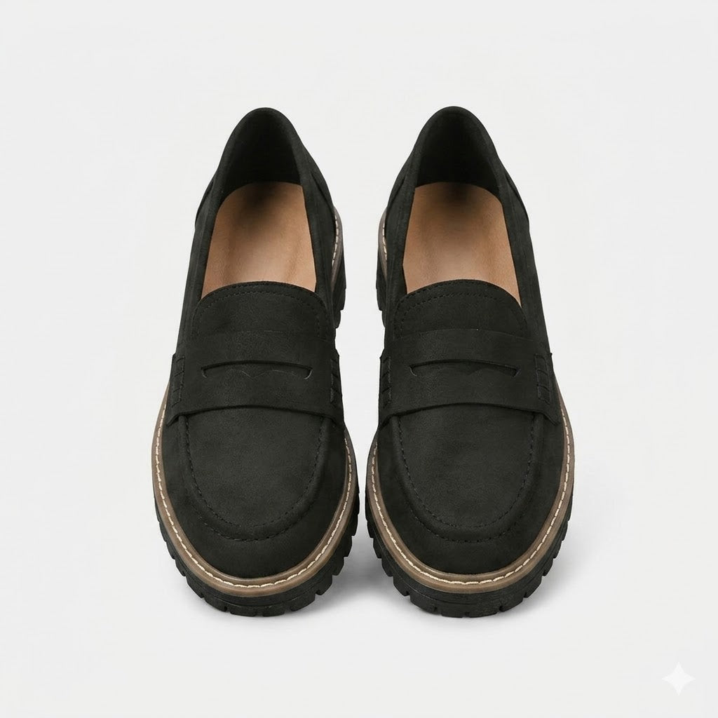 Women's Lug Sole Slip On Loafers