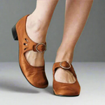 Women's Mary Jane Buckle Strap Block Heel Shoes