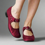 Women's Mary Jane Buckle Strap Block Heel Shoes