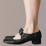 Women's Mary Jane Buckle Strap Block Heel Shoes