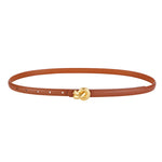 Women’s Metal Knot Buckle Leather Look Belt