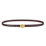 Women’s Metal Knot Buckle Leather Look Belt