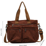 Women’s Multi Pocket Corduroy Crossbody Bag