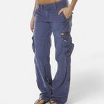 Women's Multi-Pocket Loose Leg Utility Cargo Pants