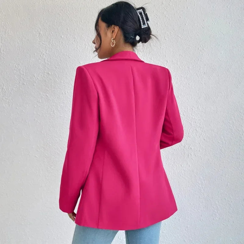 Women’s Open Front Long Sleeve Longline Blazer