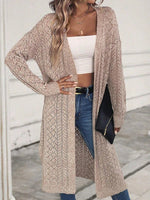 Women’s Open Front Longline Knit Cardigan