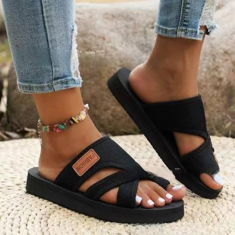 Women’s Open Toe Adjustable Strap Slide Sandals