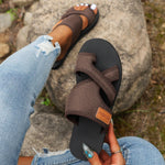 Women’s Open Toe Adjustable Strap Slide Sandals
