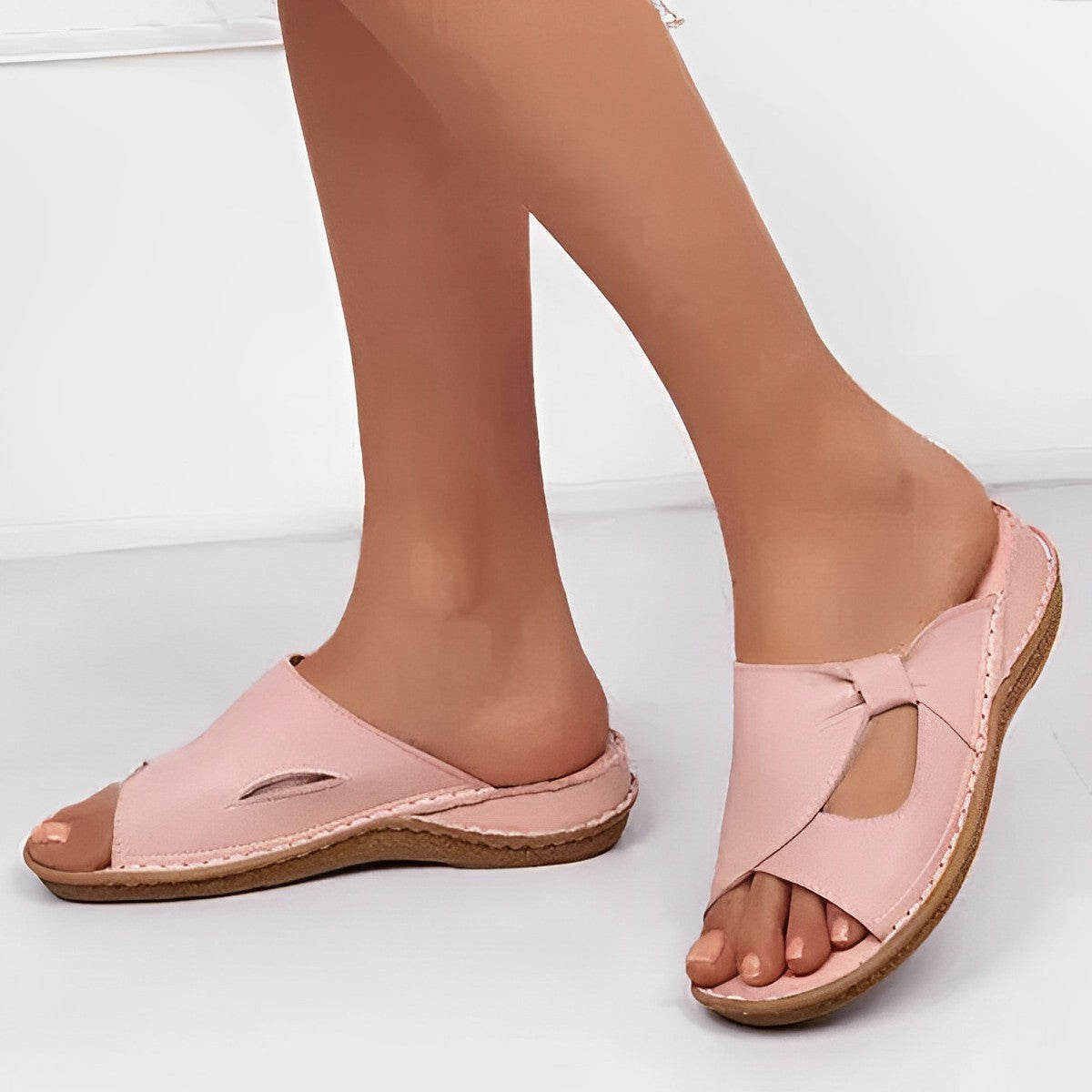 Women’s Open Toe Cut Out Slide Sandals