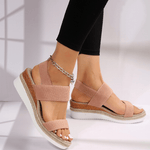 Women’s Open Toe Elastic Strap Platform Espadrille Sandals